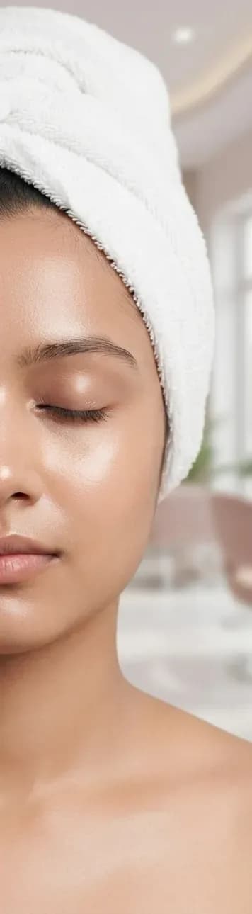 The same skin after a glow facial treatment