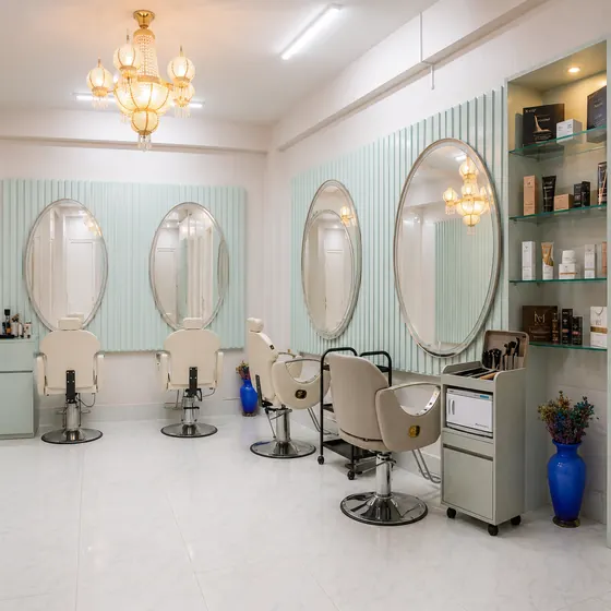 Interior of the Glowing Nest parlour in Dhanmondi